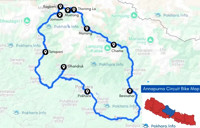 Annapurna Bike Adventure Map