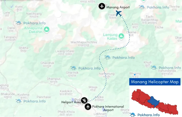 Manang Helicopter Tour Map