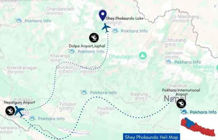 Shey Phoksundo Helicopter Tour Map